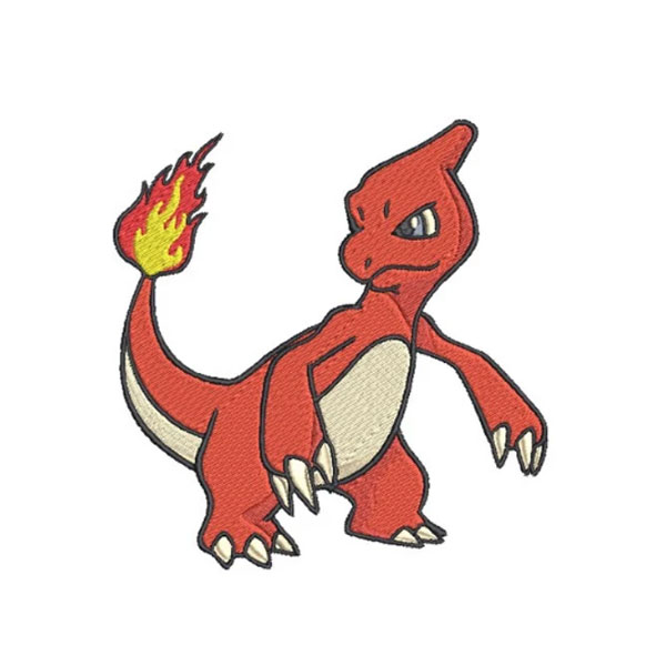 CHARMANDER, POKEMON, Embroidery Design with instant download online, Cartoon Embroidery Design, 4 si