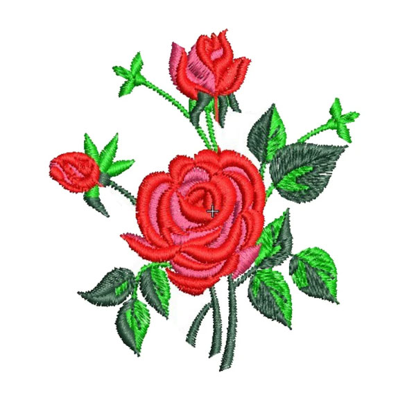 ROSES, Embroidery Design with instant download online, flower Embroidery Design. 4 sizes.