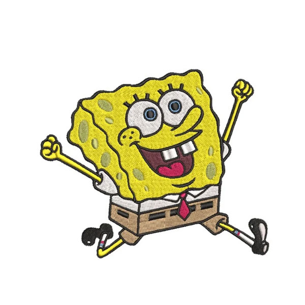 ESPONGEBOB, BOB ESPONJA, Embroidery Design with instant download online, Cartoon Embroidery Design, 