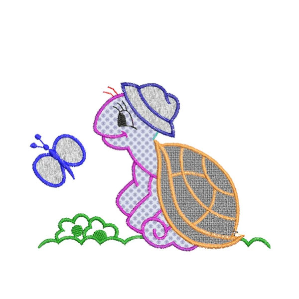 TURTLE, Embroidery Design with instant download online, baby Embroidery Design. 4 sizes.